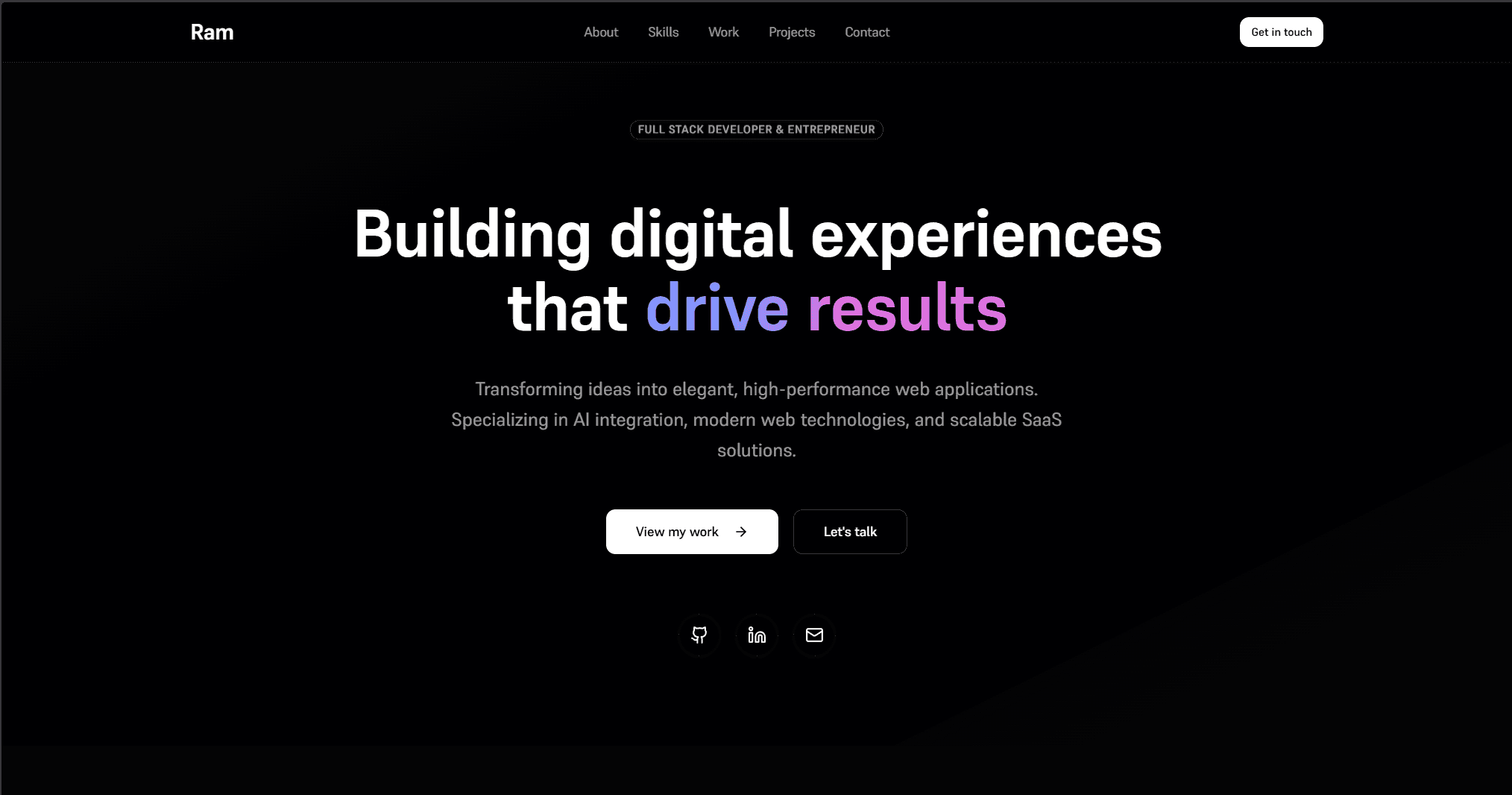 Portfolio Template Screenshot